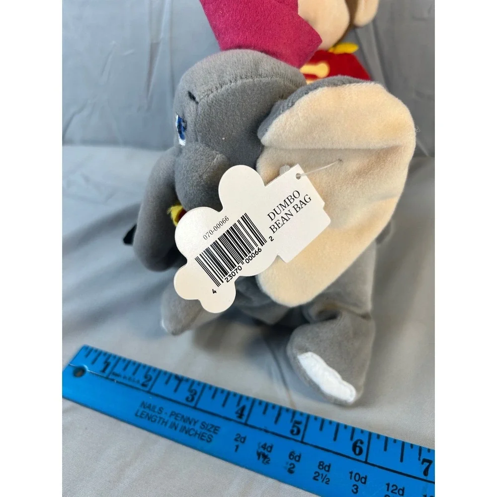 Disney Store Dumbo and Timothy Mouse Mini Bean Bag Plush Set NWT 7-8 Inch‎